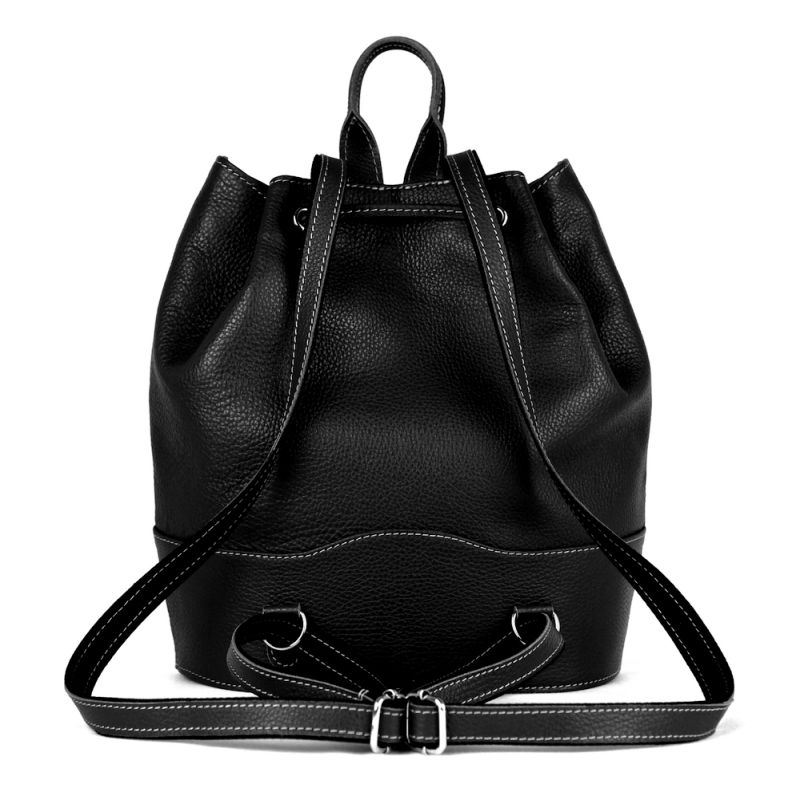 Kožený batoh z pravej kože v čiernej farbe