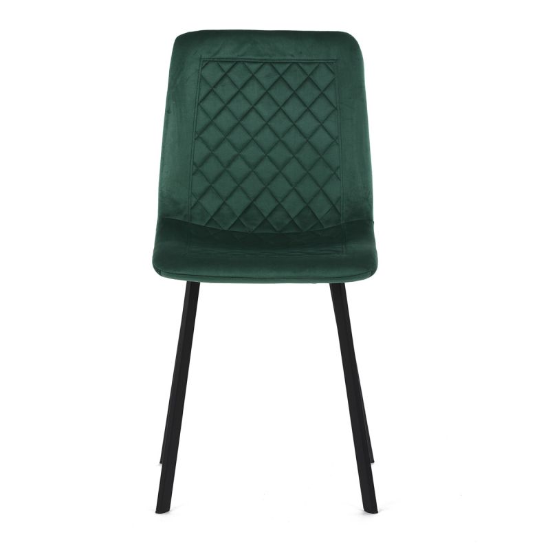 Jedálenská stolička, zelená, zamatová, látka, DCL-973 GRN4