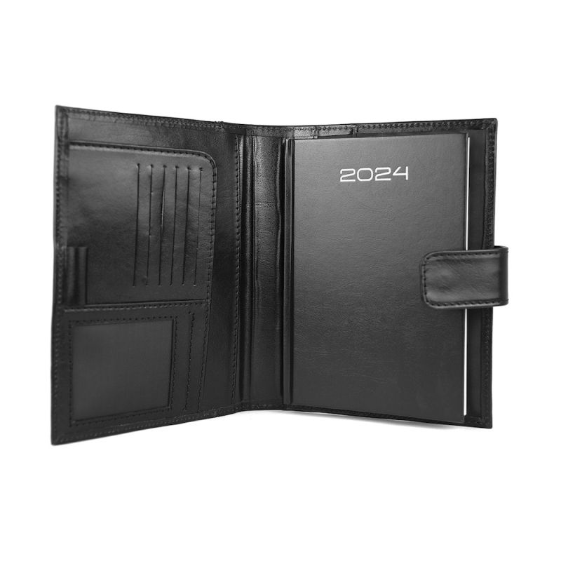 Kožený diár č.8343 v čiernej farbe