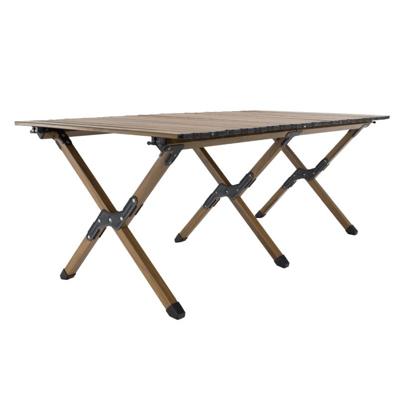 Kempingový stôl, 120x60cm, hnedý, ARTUR