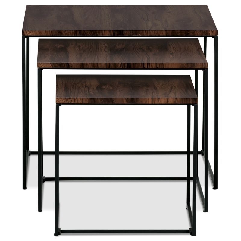 Set 3ks odkladacích stolíkov 60x60cm, MDF orech, AF-3008 WAL