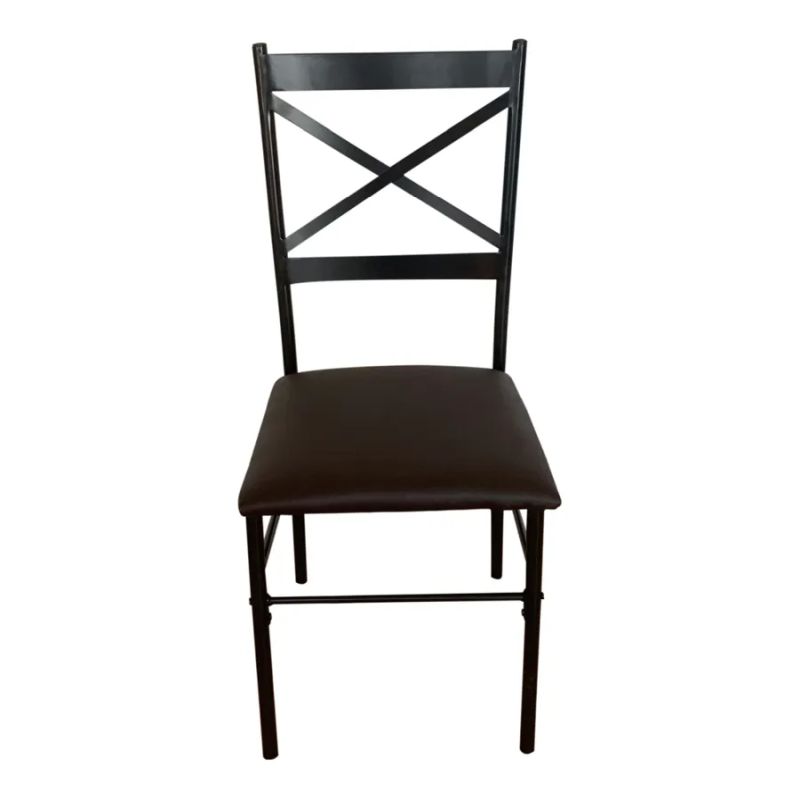 Jedálenský set 1+4, 110x70cm, MDF, dub sonoma, ekokoža hnedá, NAREN