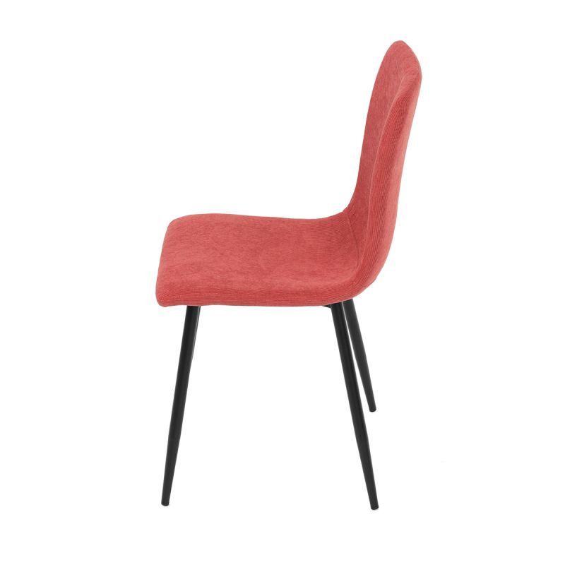 Jedálenská stolička, červená, manšestrová, látka, DCL-964 RED2
