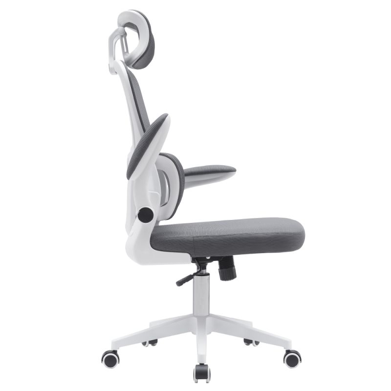 Kancelárske kreslo, tmavosivá sieťovina, RENARD