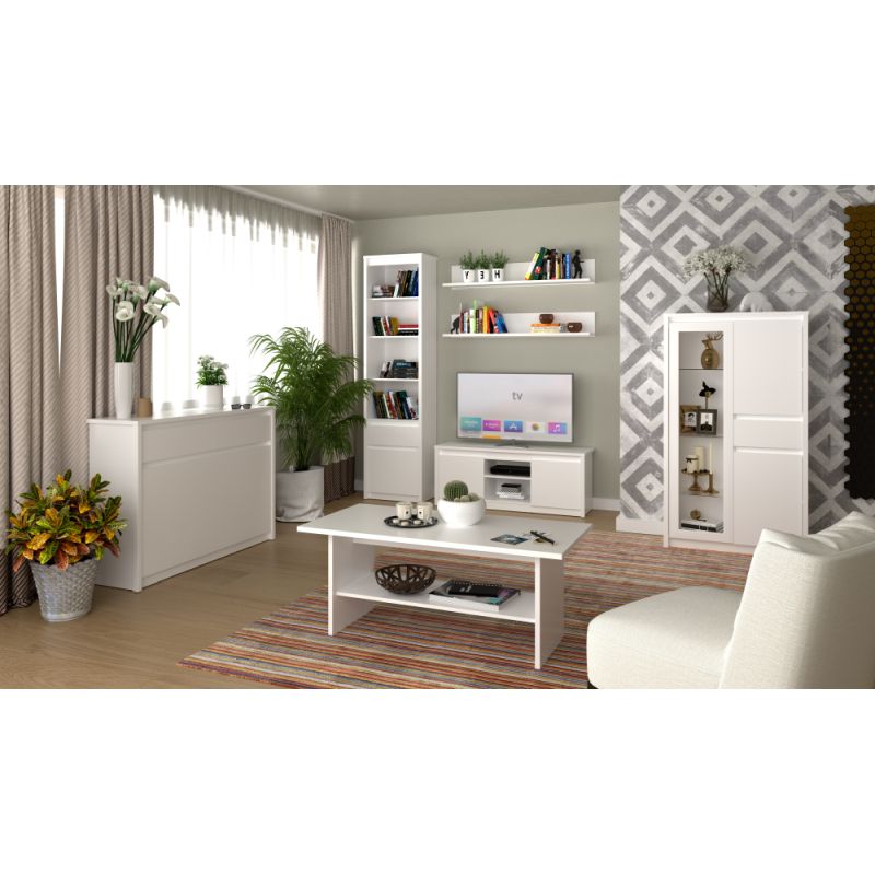 Polica, 87cm, biela, ERODIN