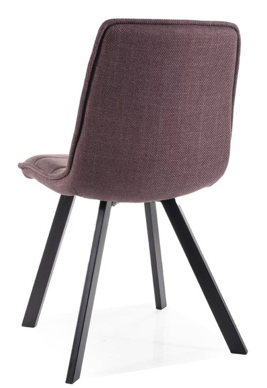 Jedálenská stolička, červená látka, nohy kov čierny, ELLIS BJORN