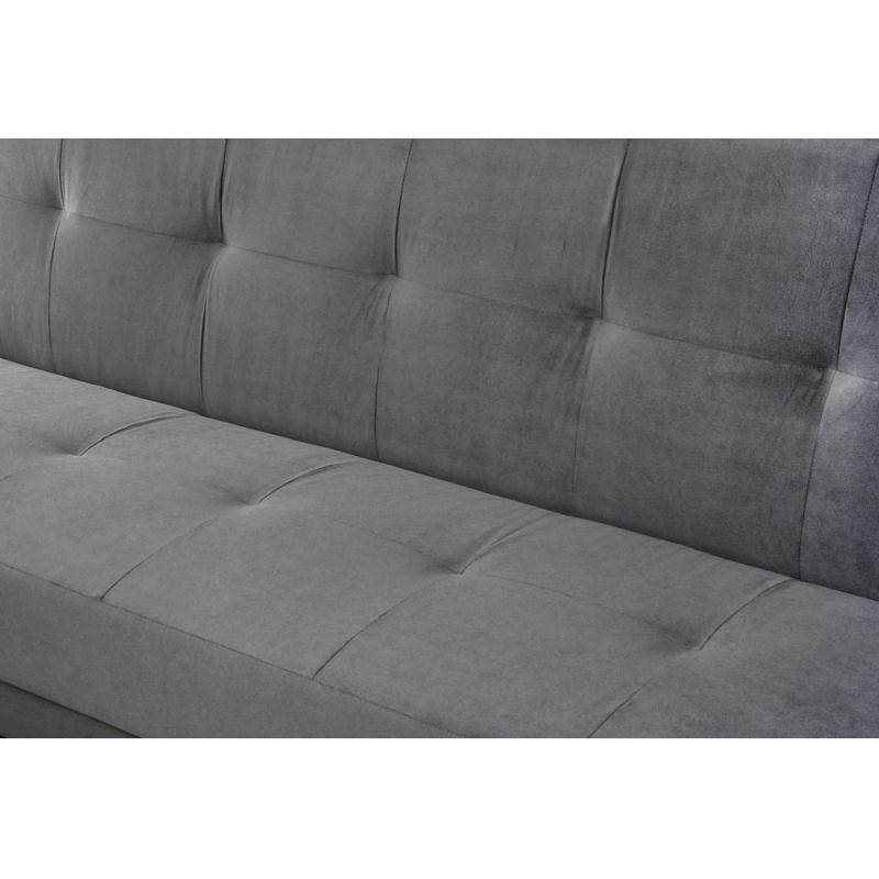 Rozkladacia pohovka, sivá látka, SIDE