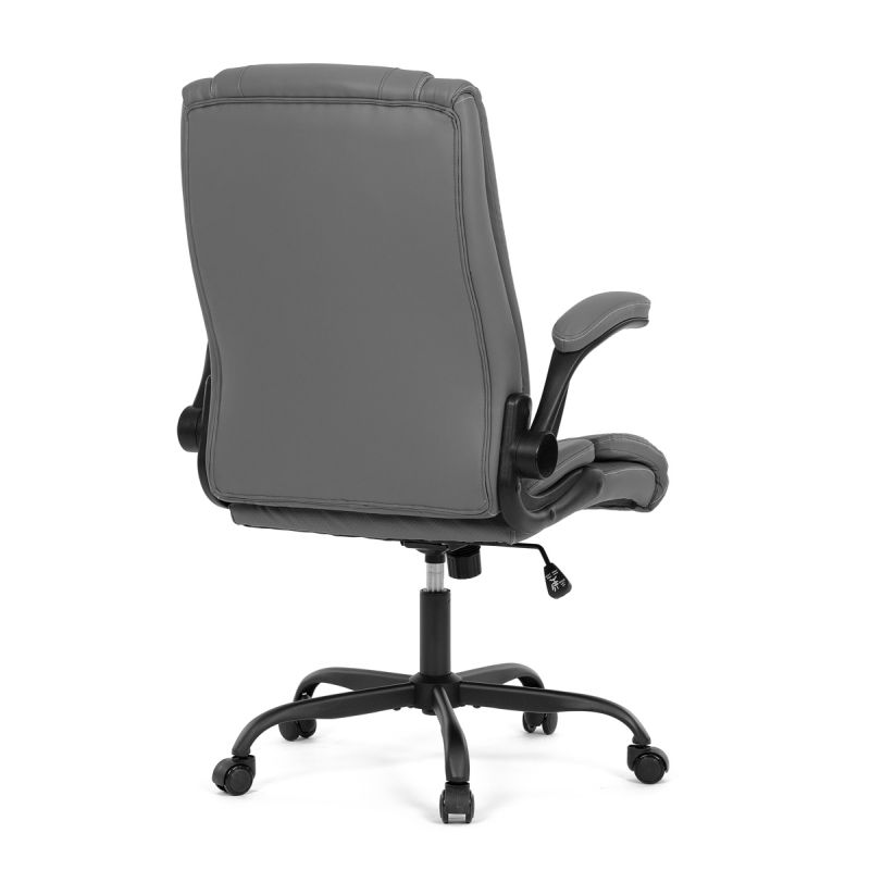 Kancelárske kreslo, sivá, ekokoža, 120 kg, KA-Y344 GREY