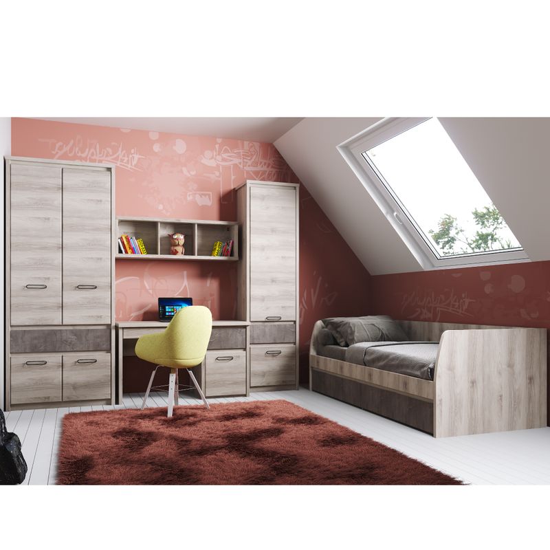 PC stôl, 120x60cm, gaštan nairobi, onyx, JESI NEW 1D2S