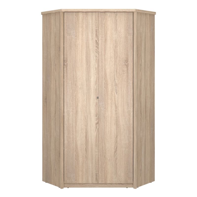 Rohová skriňa, 101cm, kombinovaná, dub sonoma, NORTY TYP 27 2D