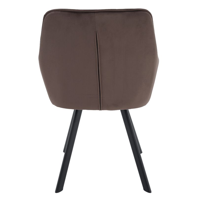 Dizajnové kreslo, sivohnedá Velvet látka, nohy kov čierny, PETIN