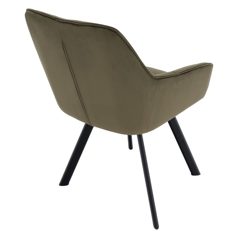 Dizajnové kreslo, zelená Velvet látka, nohy kov čierny, PETIN