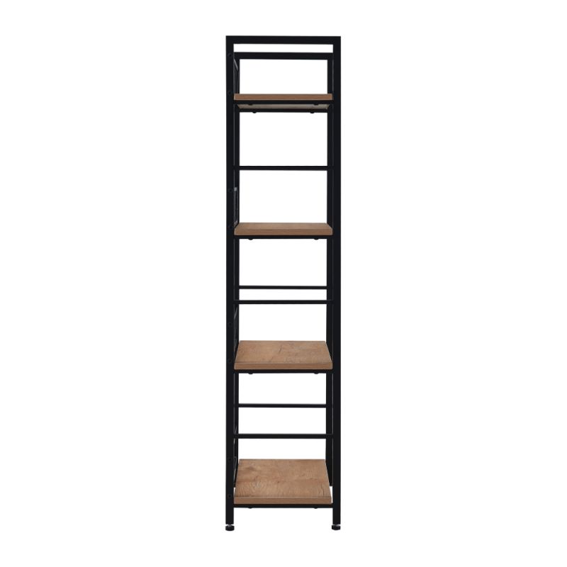 Regál, 60cm, čierny, dub, KELER TYP 1