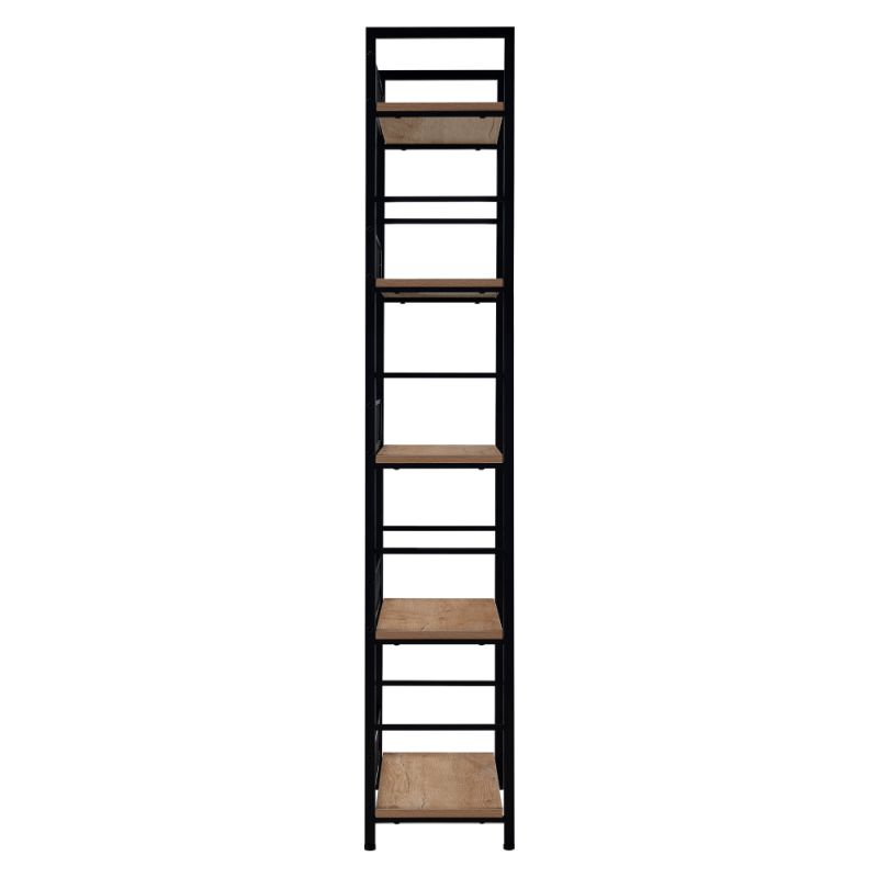 Regál, 60cm, čierny, dub, KELER TYP 2