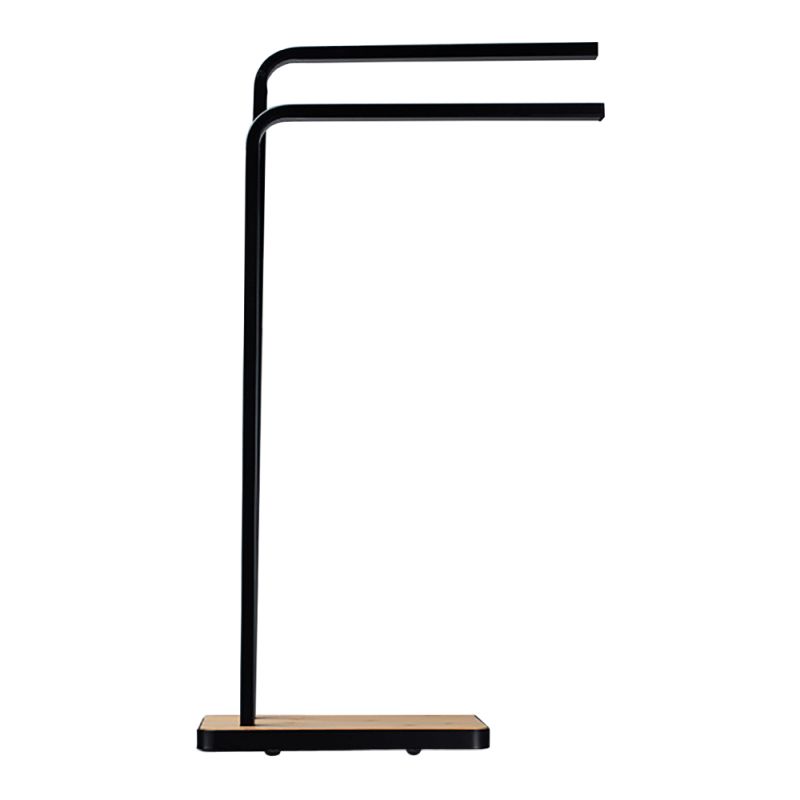 Stojan na uteráky, 20cm, čierny kov, bambus, LABAV