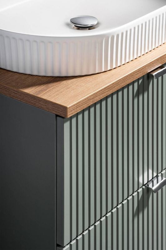 Skrinka pod umývadlo, 60cm, reed green, LINE REED GREEN 82-60-2S