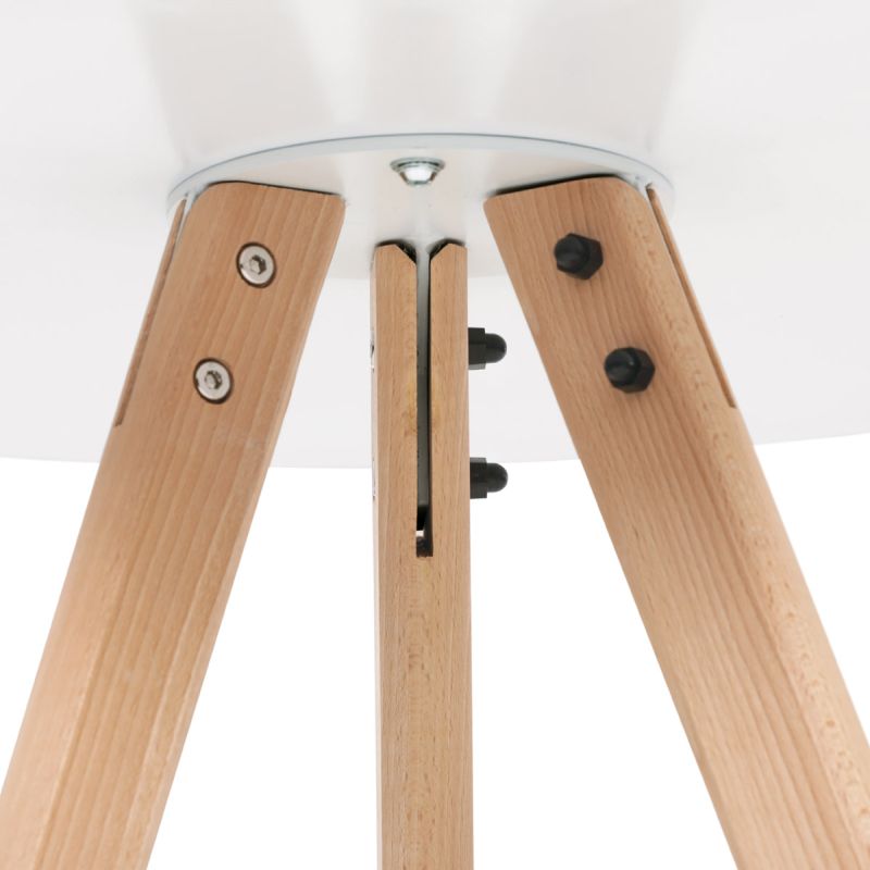 Jedálenský stôl, okrúhly, 70cm, MDF, biela, DT-320 WT