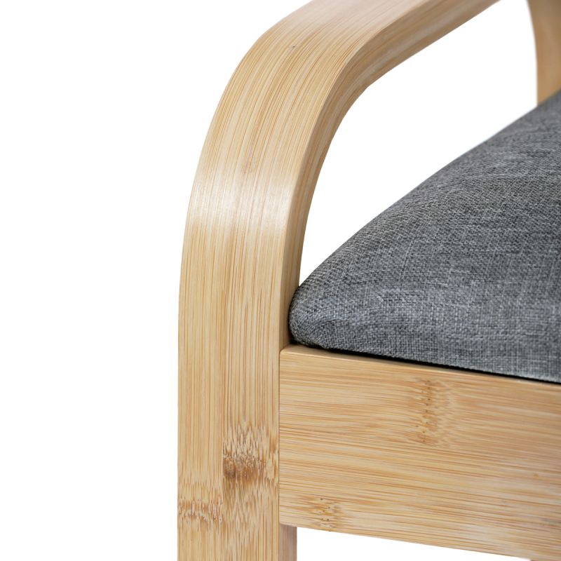 Botník, 91cm, bambus, prírodný, látka, DR-N1016 GREY2