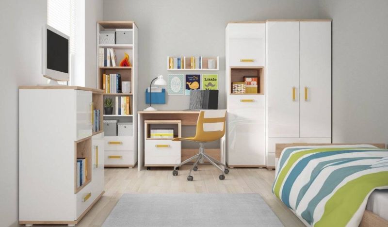 Polica, 110cm, biela, dub san remo, AMAZON TYP 61