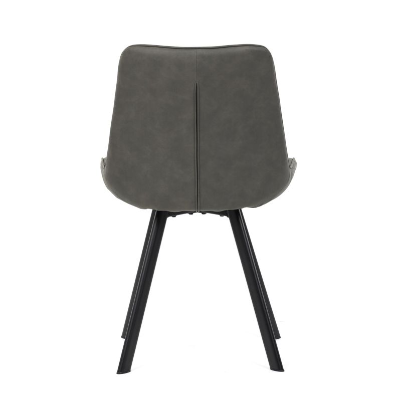 Jedálenská stolička, sivá, vintage, látka, HC-V3066 GREY3