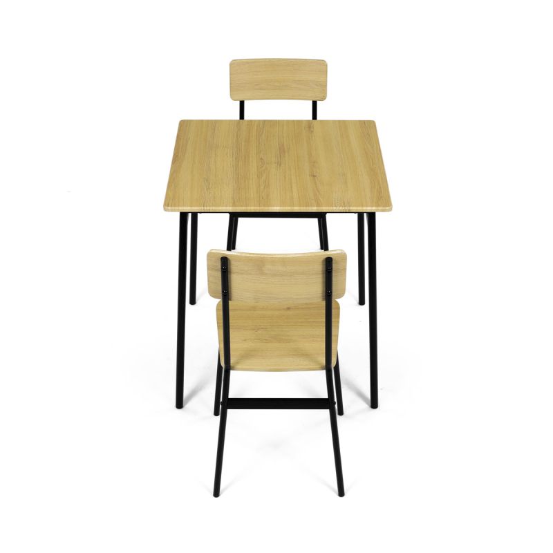 Jedálenský set, 70x70cm, MDF divoký dub, AUT-O2121 OAK