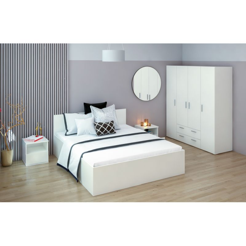 Nočný stolík, 40cm, biely, DOLI