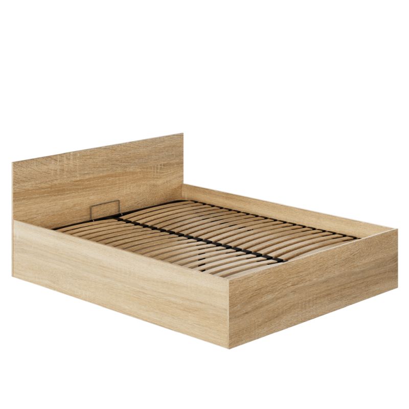Manželská posteľ, 160x200, s roštom, dub sonoma, DOLI