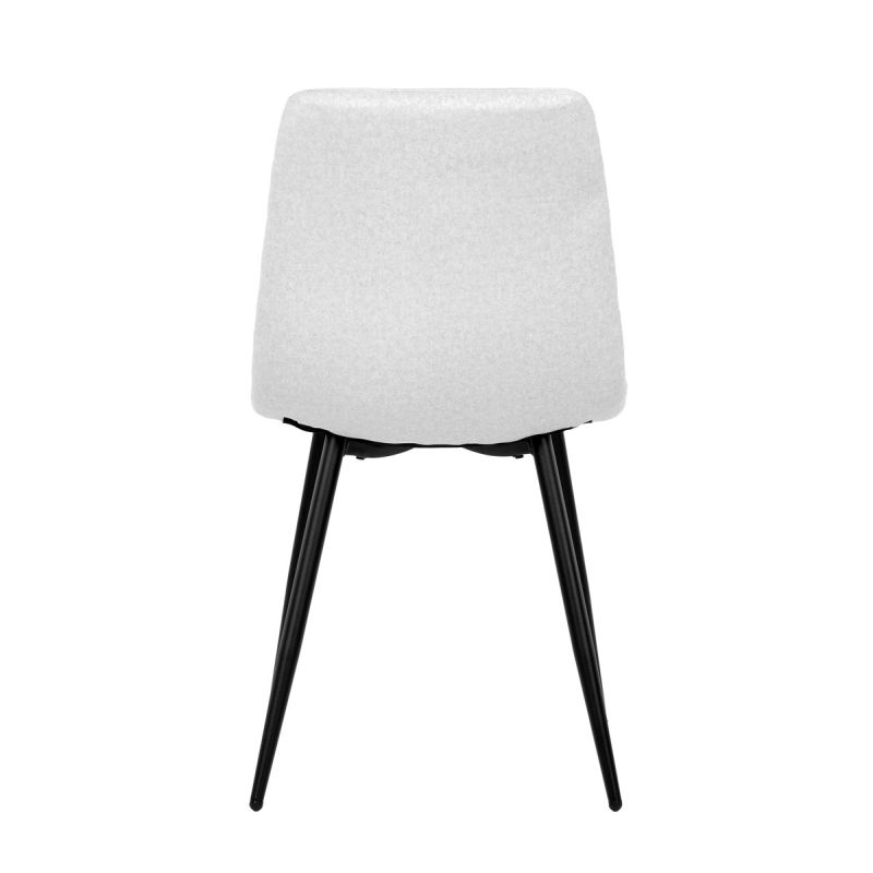 Jedálenská stolička, biela, zamatová, látka, DCL-X7015 WT2