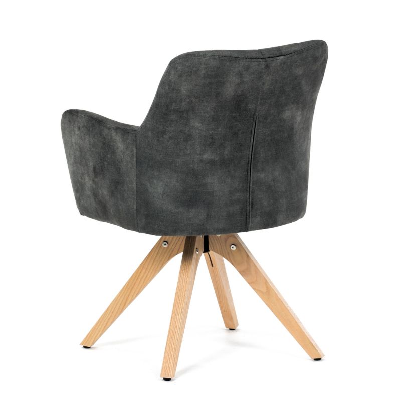 Jedálenská stolička, zelená, zamatová, látka, HC-D7188 GRN4