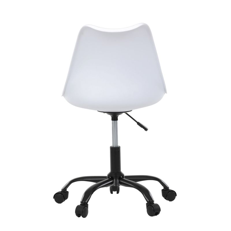 Pracovná stolička, biela, plast, 120 kg, KA-X7055 WT