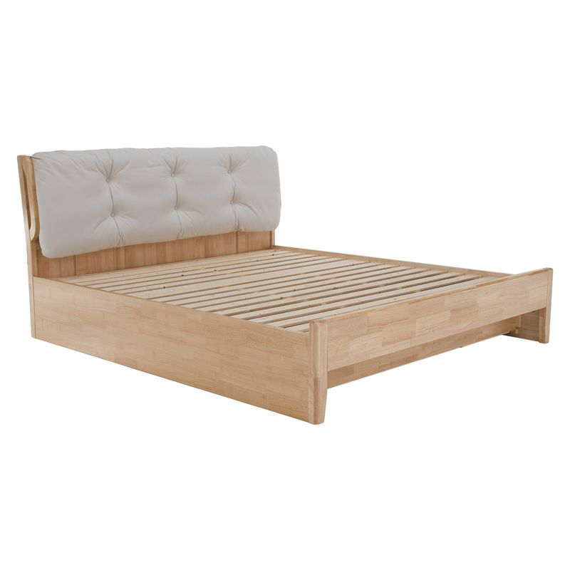 Manželská posteľ, 180x200, s roštom, prírodná, FLORENCIA