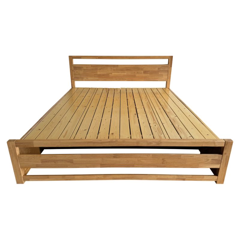 Manželská posteľ, 180x200, s roštom, prírodná, SHEILA