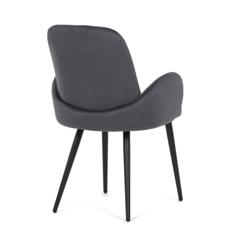  Jedálenská stolička, sivá, zamatová, látka, DCL-X7129 GREY2