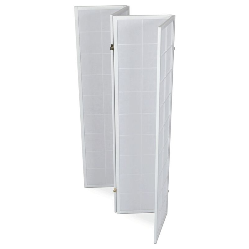 Paraván, 177cm, masív, biely, EF-E804 WT