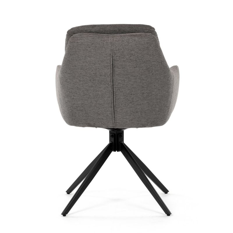Jedálenská stolička, sivá, látka, DCH-P3174 GREY2