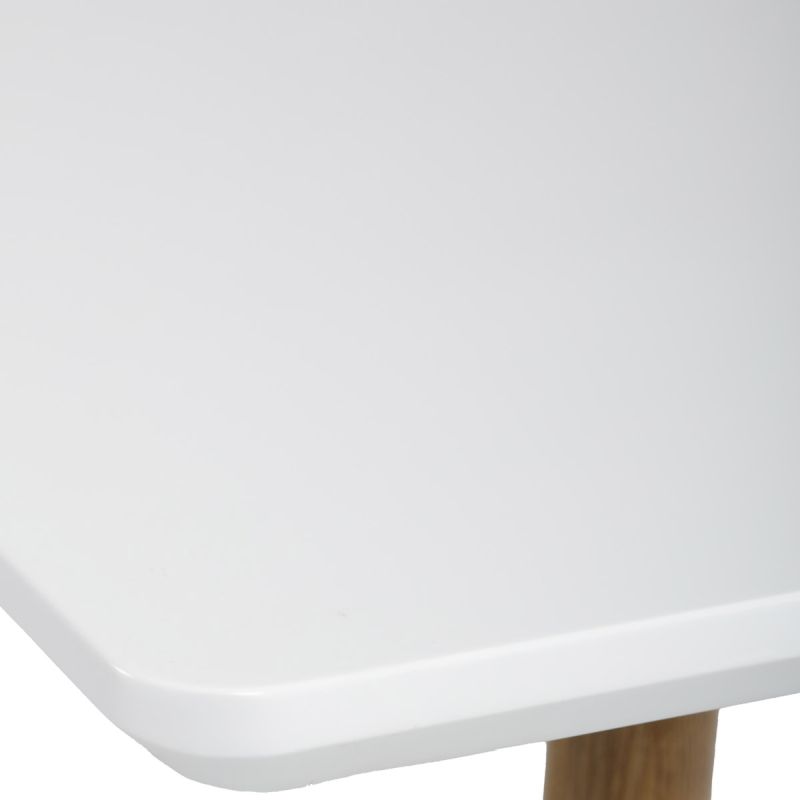 Jedálenský stôl 140x80cm, MDF, kov, biely, HT-W1214 WT