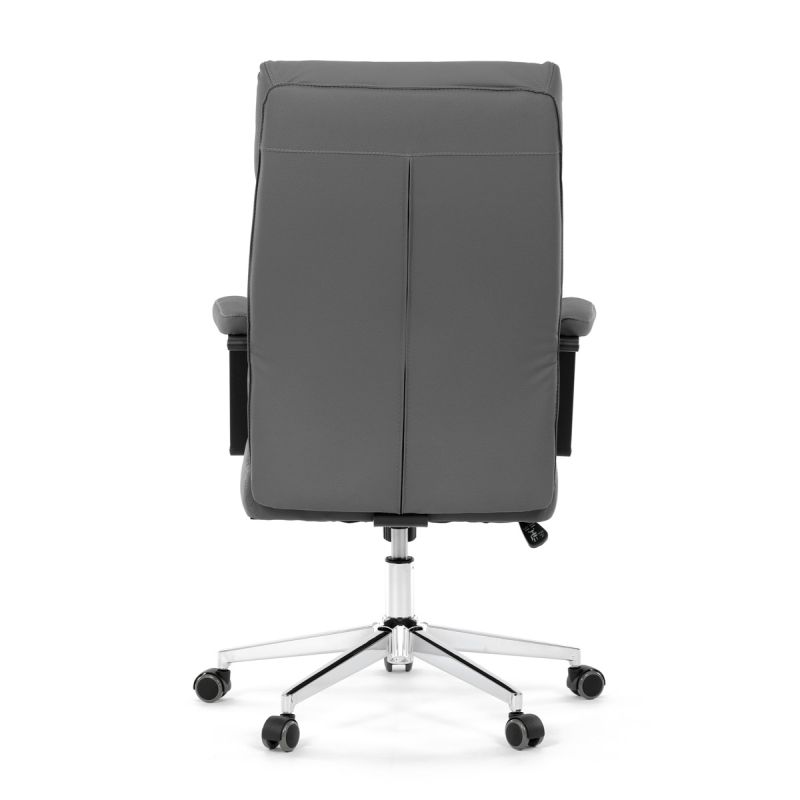 Kancelárske kreslo, sivá, ekokoža, 120 kg, KA-D8104 GREY