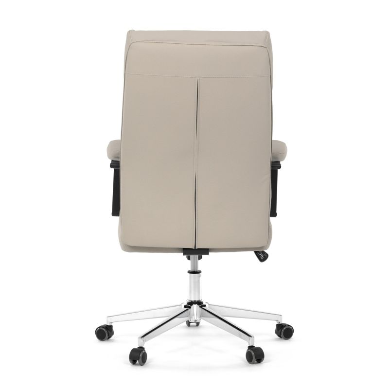 Kancelárske kreslo, béžová, ekokoža, 120 kg, KA-D8104 SIL