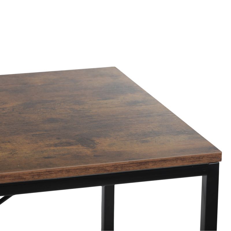 Pracovný stôl s regálom, 100x48cm, MDF, staré drevo, GD-512 OLW