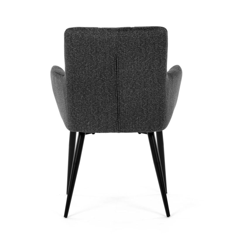 Jedálenská stolička, sivá, látka, DCH-P3146 GREY2