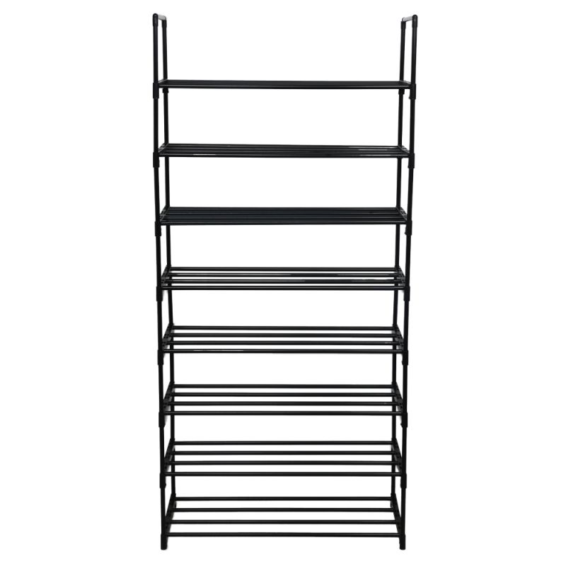 Botník 66cm, 8 policový, čierny, LAURIN