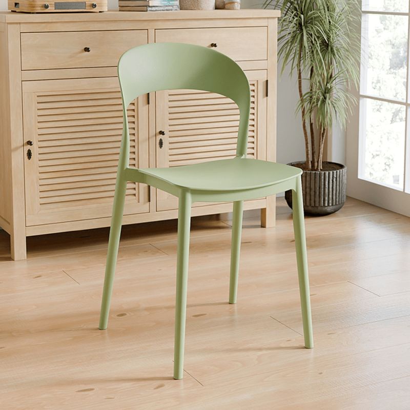 Stohovateľná stolička, zelený plast, RADANA NEW