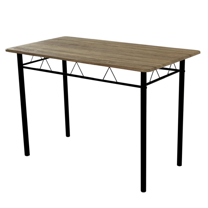 Jedálenský set 1+4, 110x60cm, MDF, dub sonoma, čierny, MAKO