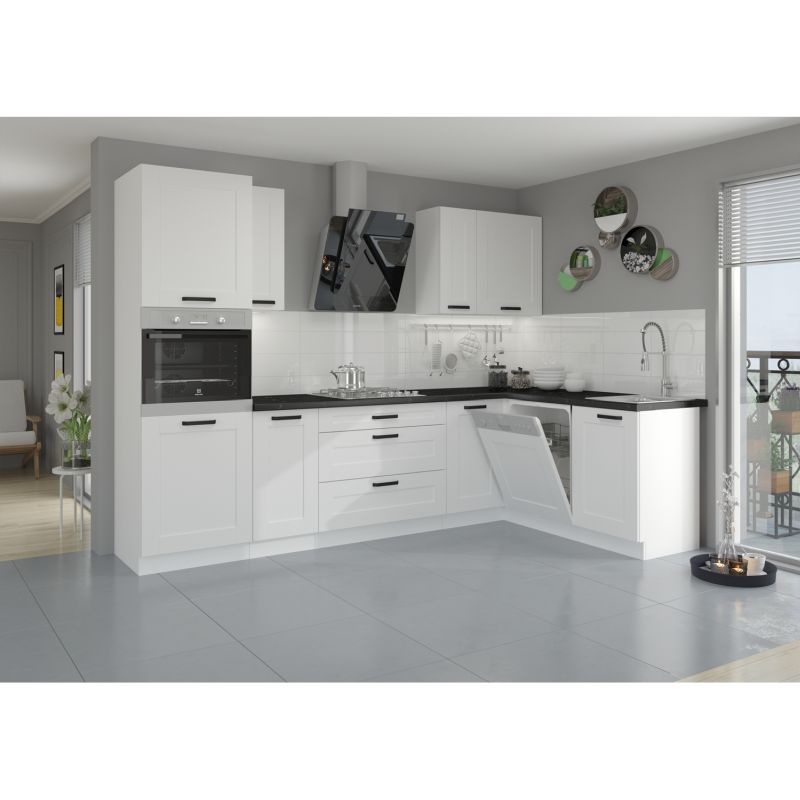 Vysoká skrinka policová, 60cm, biela, LULA 60 DK-210 2F