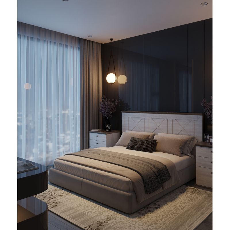 Komoda, 154cm, borovica canyon, dub sonoma trufel, TEINA KOM2D4S
