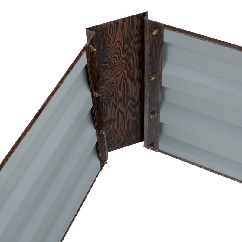 Vyvýšený záhon, hnedý, oceľ, NONKY TYP 6