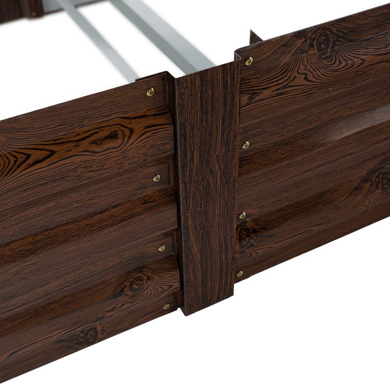 Vyvýšený záhon, hnedý, oceľ, NONKY TYP 7