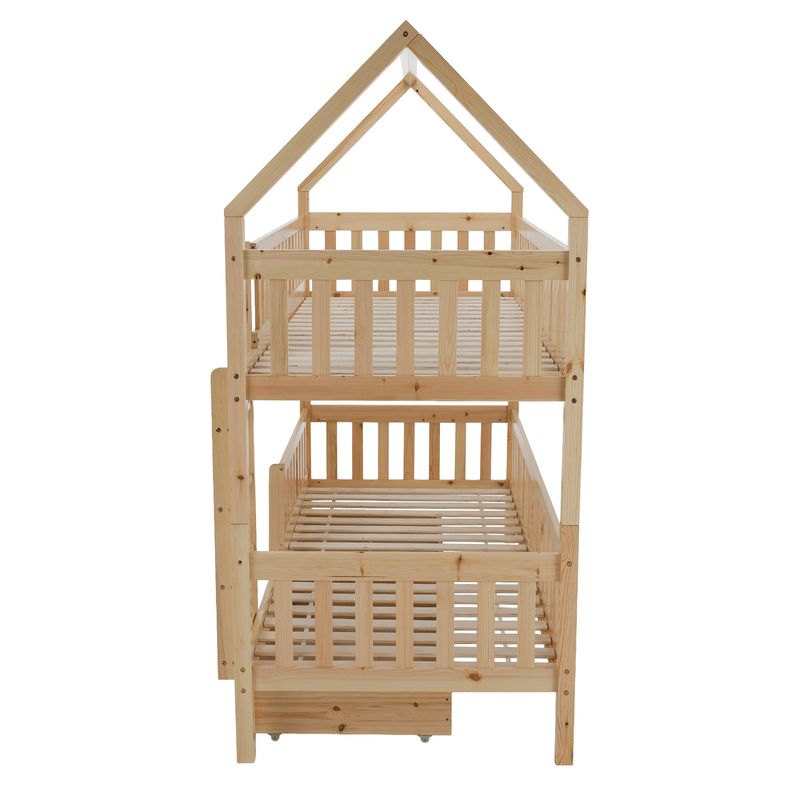 Montessori poschodová posteľ,  90x200, prírodná, VENITA TYP 2