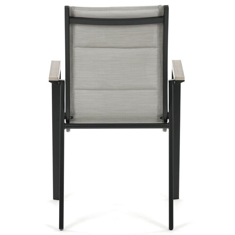 Záhradná stolička, hliník, sieťovina, béžová, AZC-S1110 BK