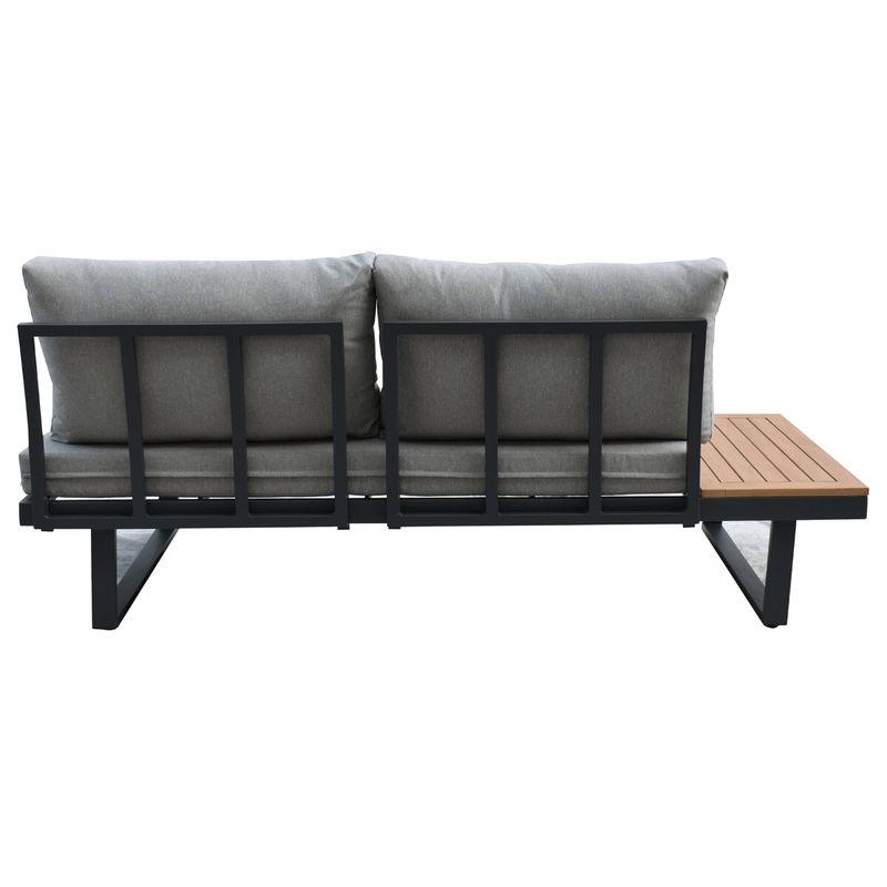 Záhradný set, hliník, polywood, sivá, AZS-G1924 GREY